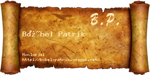 Böbel Patrik névjegykártya